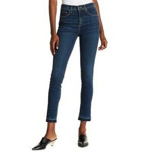 Veronica Beard Women's Kate 10" Skinny Jeans Vintage Wash Fray Hem 24